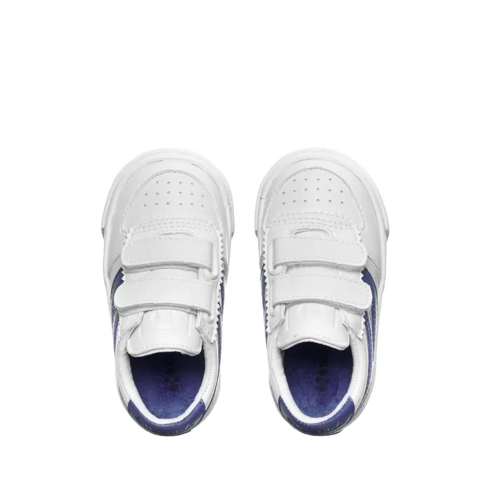 Kids Sneakers Kid Unisex 2846 KIDS SEATTLE STRAPS VEGAN MATERIAL Low Cut WHITEBLUE ROYAL Superga Children