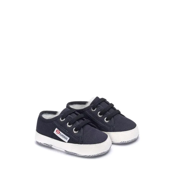Kids Sneakers Kid Unisex 4006 BABY ECOFUR Low Cut BLUE DK Superga Low Cut