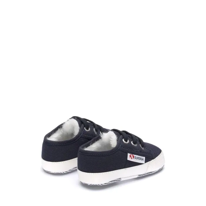 Kids Sneakers Kid Unisex 4006 BABY ECOFUR Low Cut BLUE DK Superga Low Cut