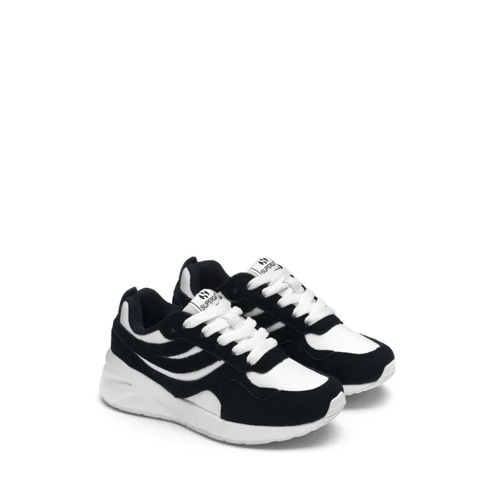 Kids Sneakers Kid Unisex 4073 KIDS TRAINING POLY SUEDE Low Cut WHITEBLUE NAVY Superga Low Cut