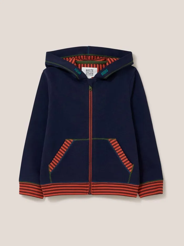 Kids SWEATS White Stuff Frankie Hoodie Dark Navy Kids SWEATS White Stuff Frankie Hoodie Dark Navy