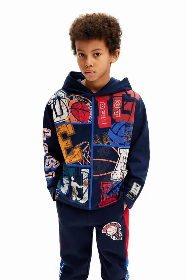 Kids Tshirts And Shirts Desigual Basketball Tshirt With A Hood