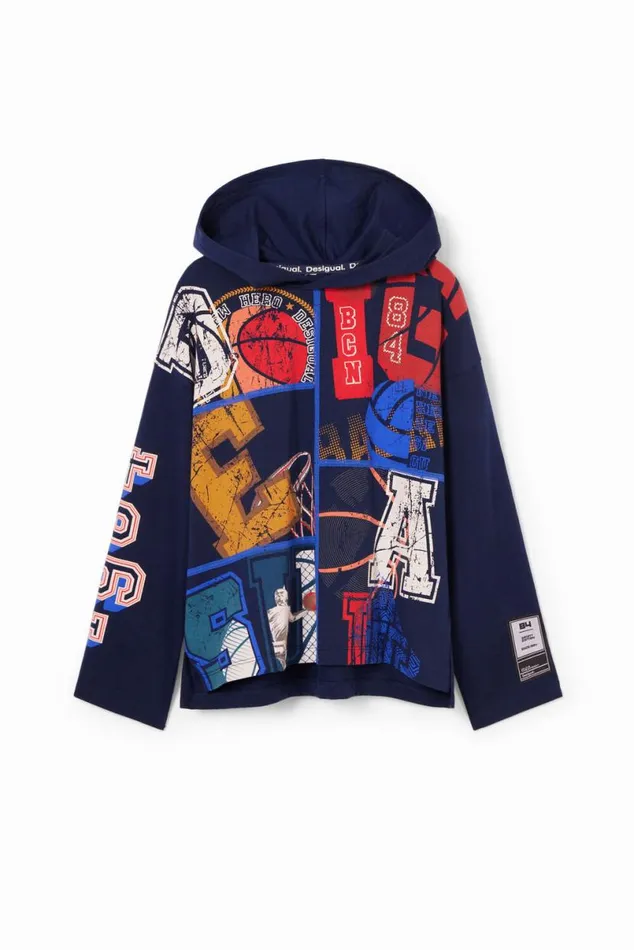 Kids Tshirts And Shirts Desigual Basketball Tshirt With A Hood