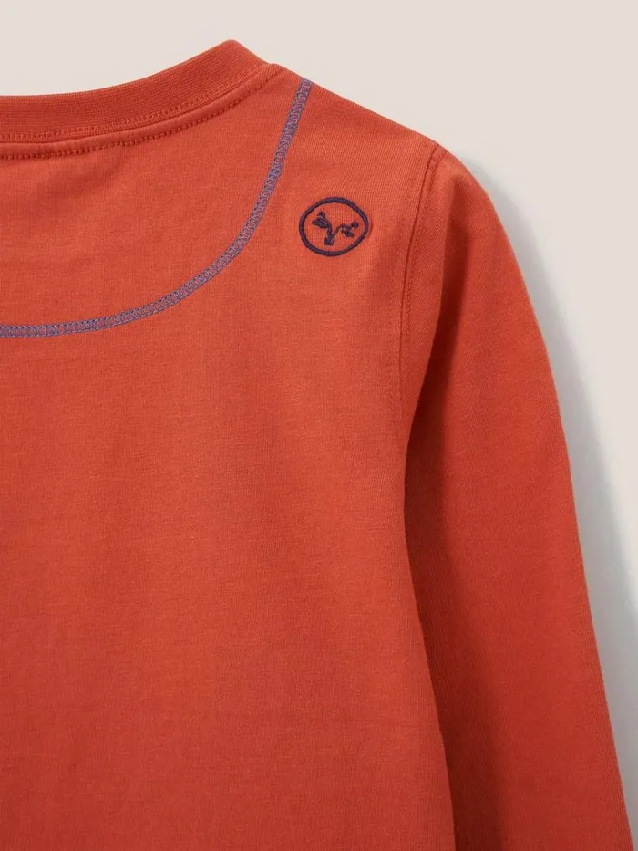 Kids TOPS White Stuff Long Sleeve Abersoch T Shirt Mid Red