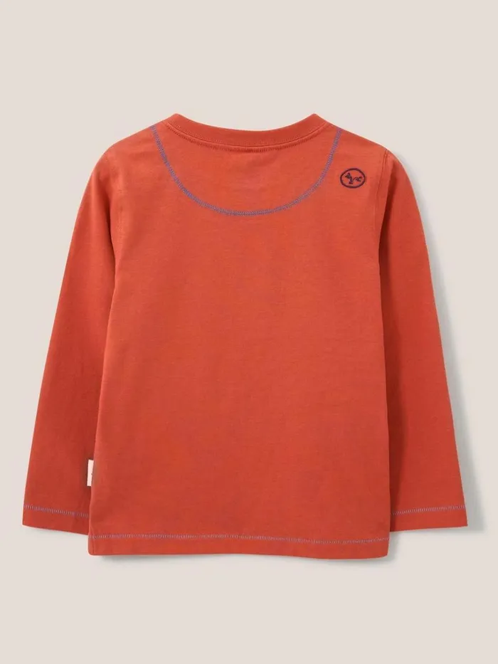 Kids TOPS White Stuff Long Sleeve Abersoch T Shirt Mid Red