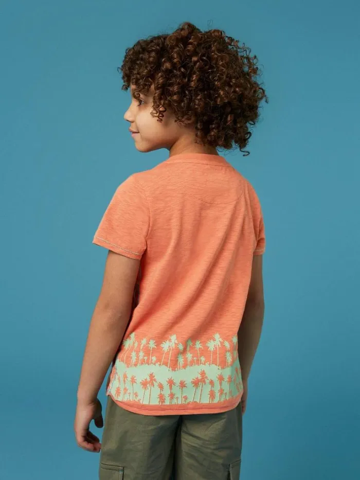 Kids TOPS White Stuff Sunset Graphic T Shirt Dark Coral Kids TOPS White Stuff Sunset Graphic T Shirt Dark Coral