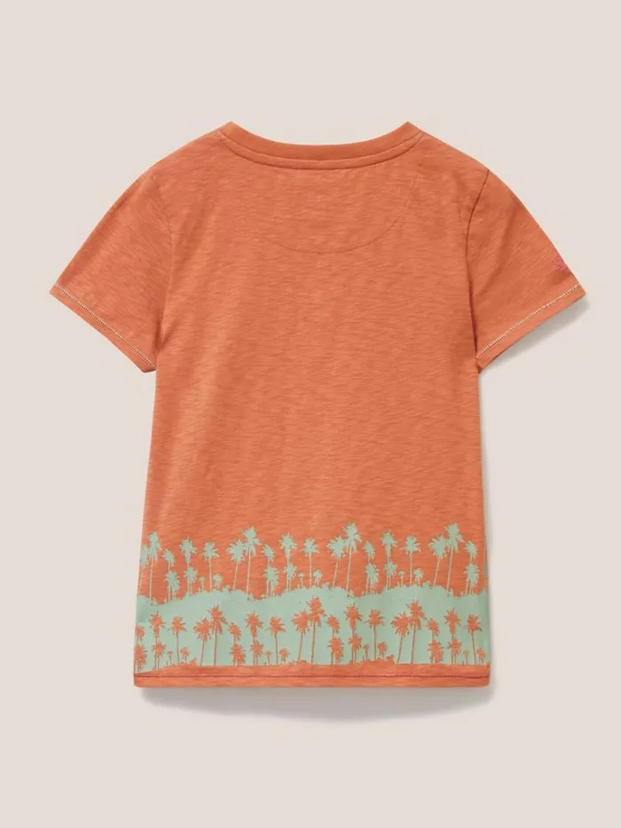 Kids TOPS White Stuff Sunset Graphic T Shirt Dark Coral Kids TOPS White Stuff Sunset Graphic T Shirt Dark Coral