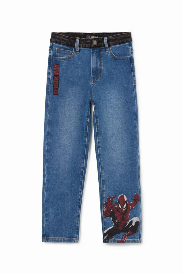 Kids Trousers And Jeans Desigual Embroidered Spiderman Jeans