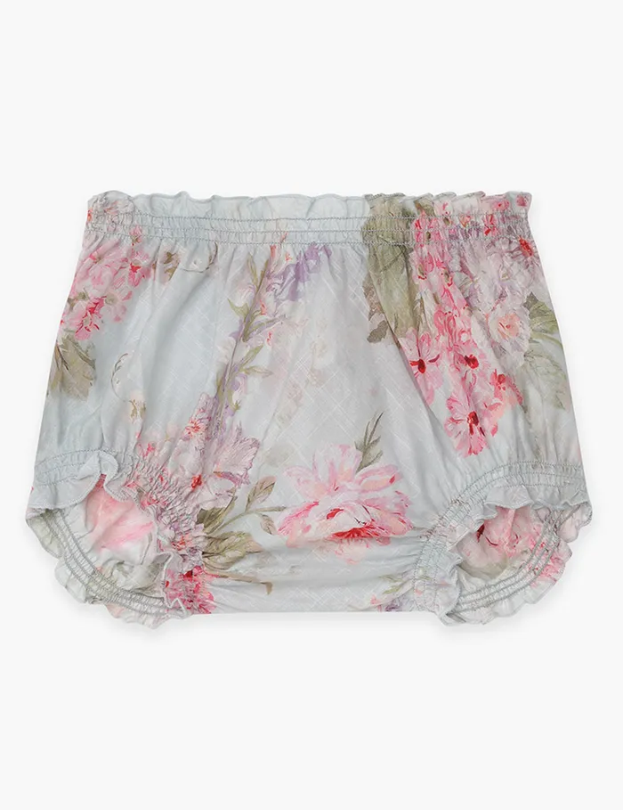 Kids Zimmermann Clothing Halliday Bloomer Blue Watercolour Floral