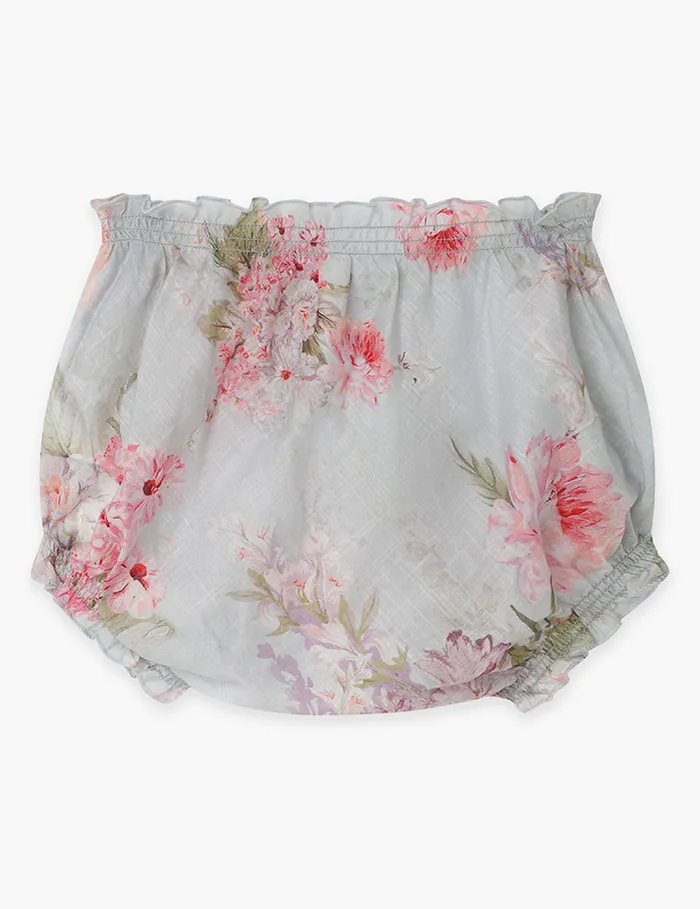 Kids Zimmermann Clothing Halliday Bloomer Blue Watercolour Floral