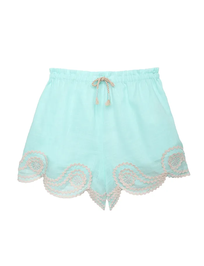 Kids Zimmermann Clothing Waverly Ric Rac Short Blue