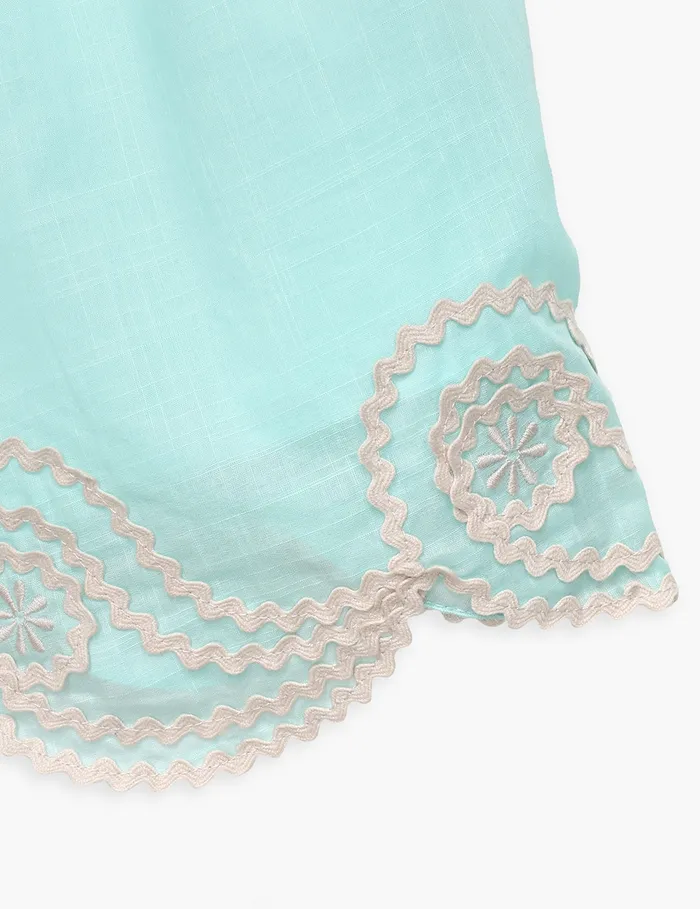 Kids Zimmermann Clothing Waverly Ric Rac Short Blue