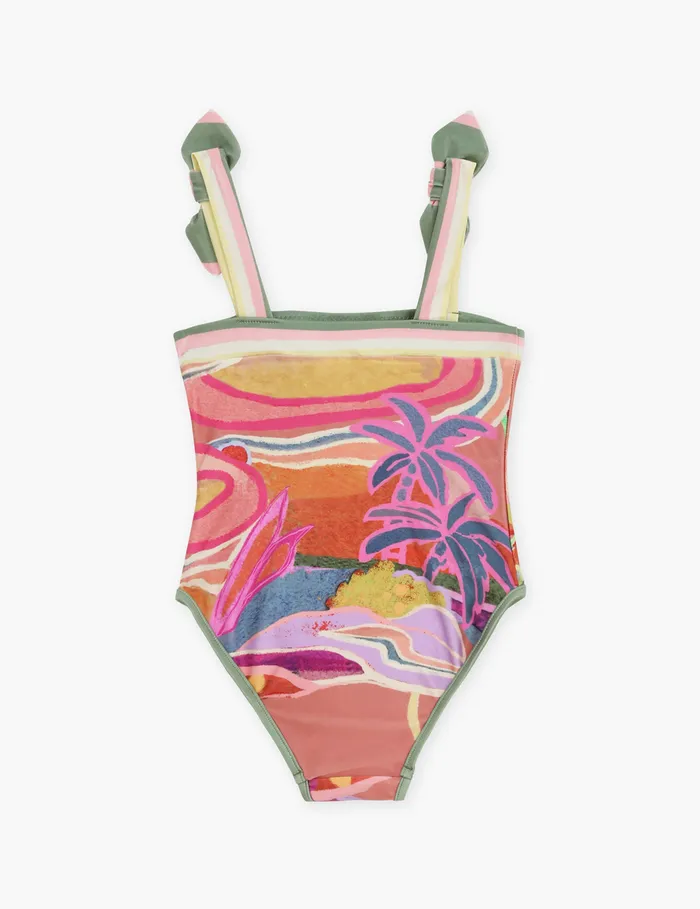 Kids Zimmermann Swimwear Tallow Bandeau 1pc Multi