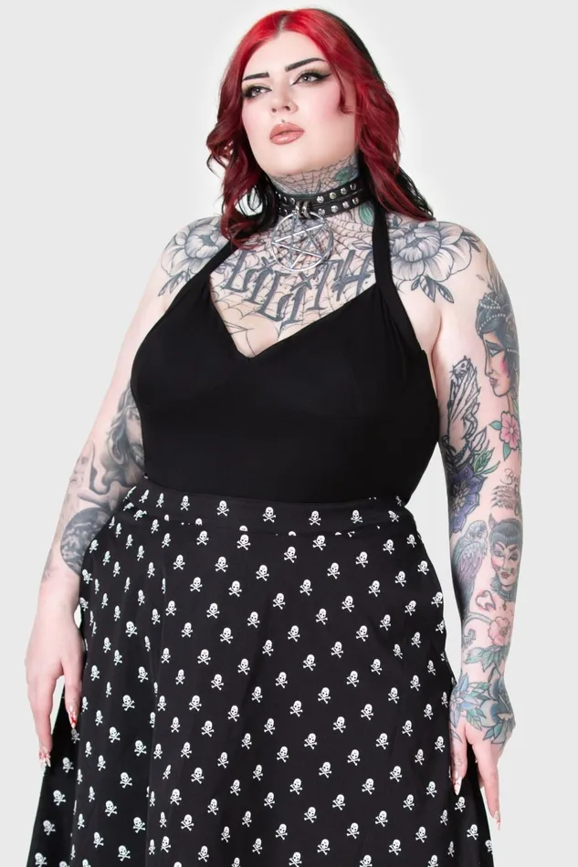 Killstar Basics Women Real Gone Halter Top