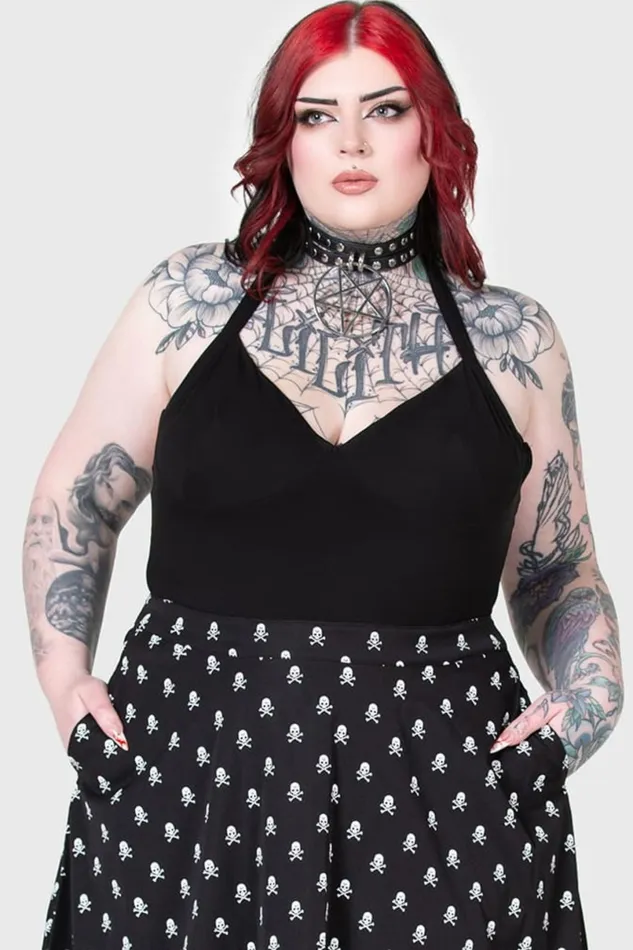 Killstar Basics Women Real Gone Halter Top