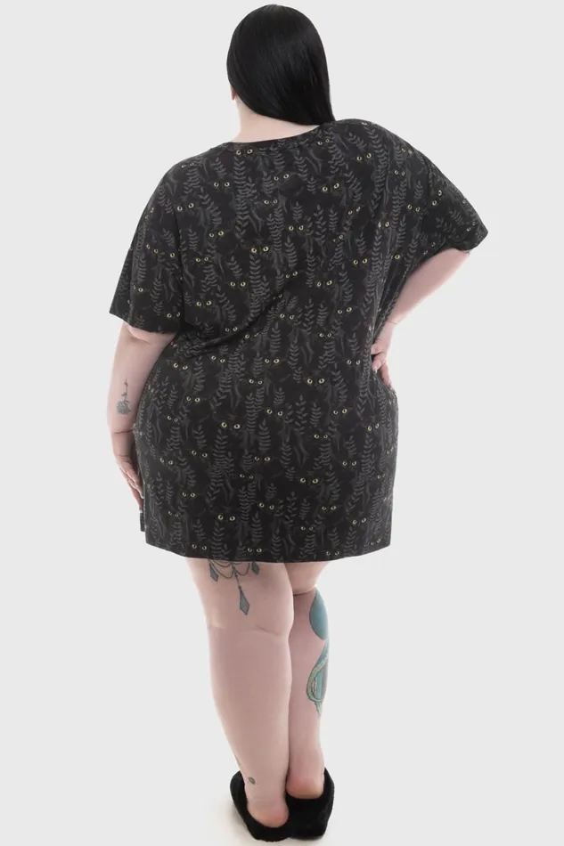 Killstar Chill Out Women Familiar Woods TShirt Dress