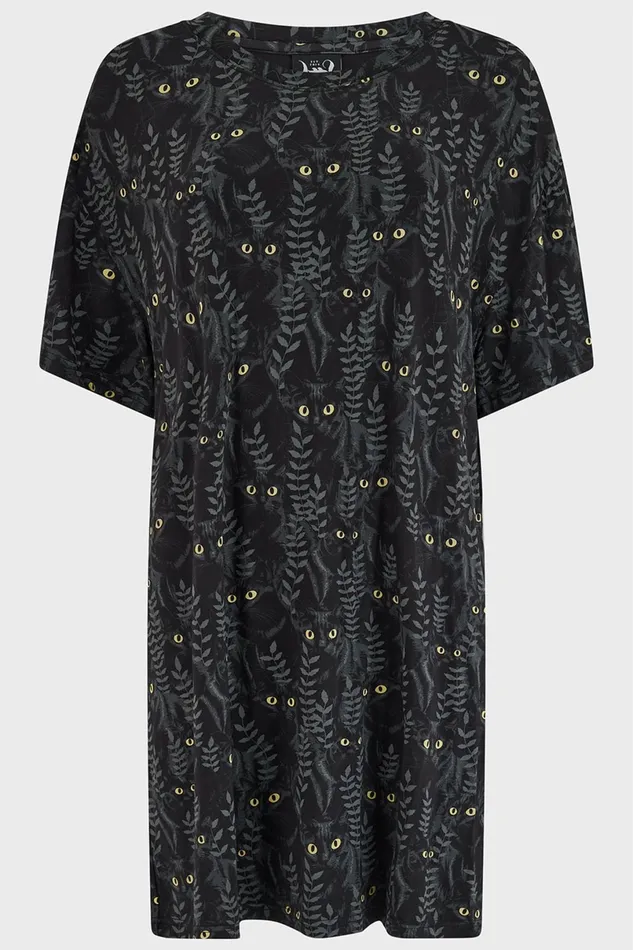 Killstar Chill Out Women Familiar Woods TShirt Dress