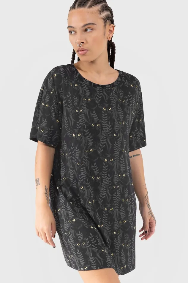 Killstar Chill Out Women Familiar Woods TShirt Dress