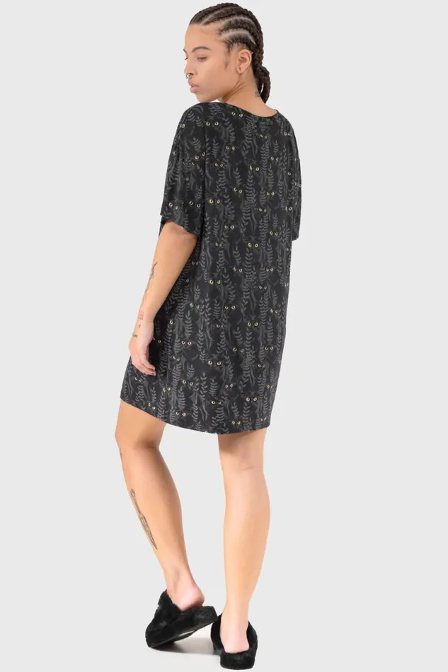 Killstar Chill Out Women Familiar Woods TShirt Dress