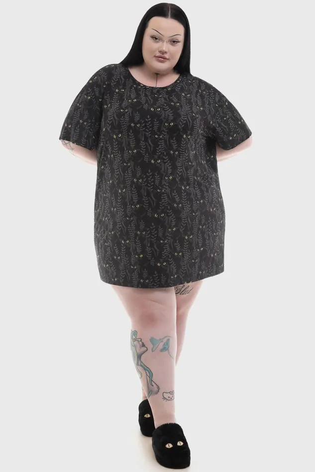 Killstar Chill Out Women Familiar Woods TShirt Dress