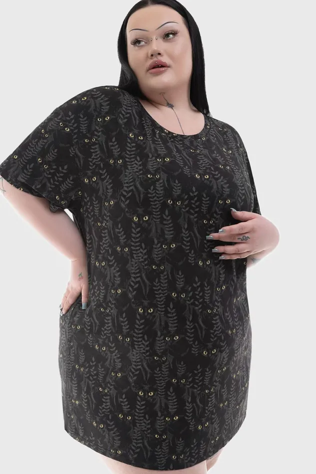 Killstar Chill Out Women Familiar Woods TShirt Dress