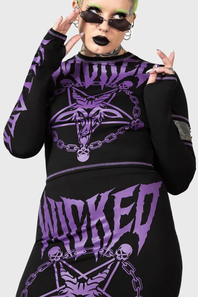 Killstar Crop Women Charnel Top