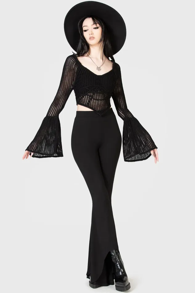 Killstar Crop Women Cruel Fate Knit Top
