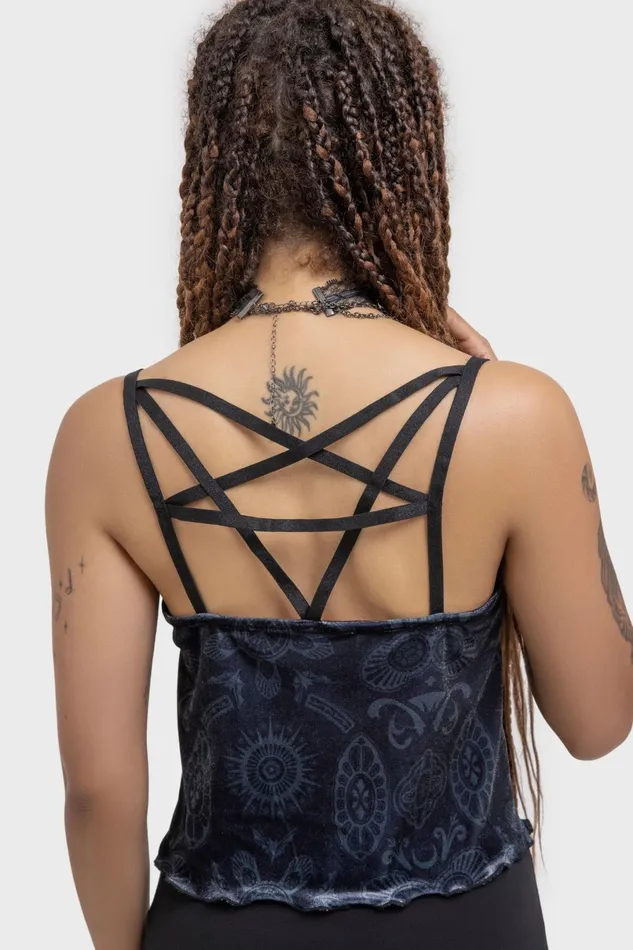 Killstar Crop Women Half Vamp Top