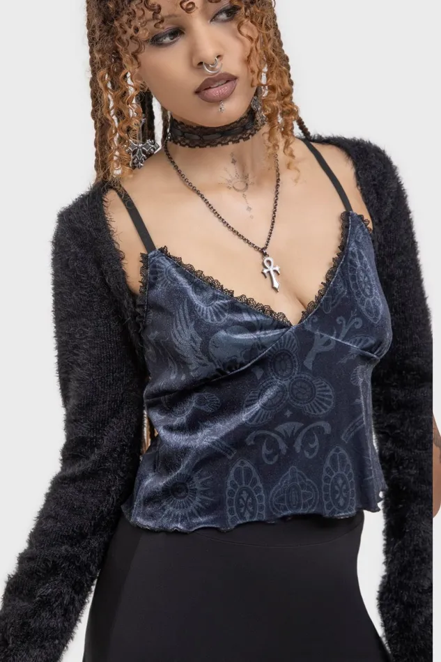 Killstar Crop Women Half Vamp Top