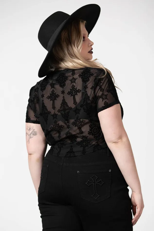 Killstar Crop Women Petra Mesh Crop Top