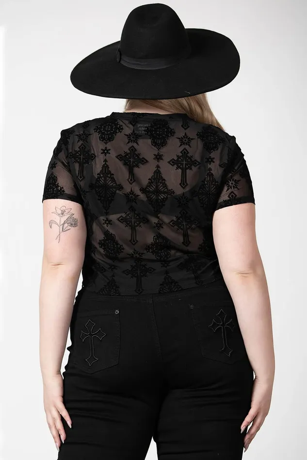 Killstar Crop Women Petra Mesh Crop Top