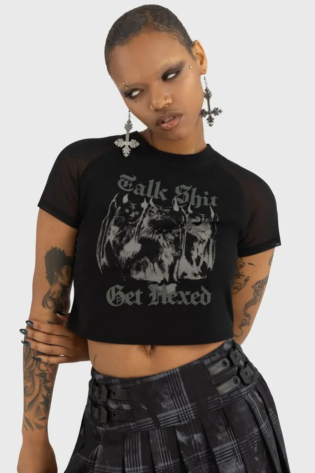 Killstar Crop Women Talk Shit Crop Top