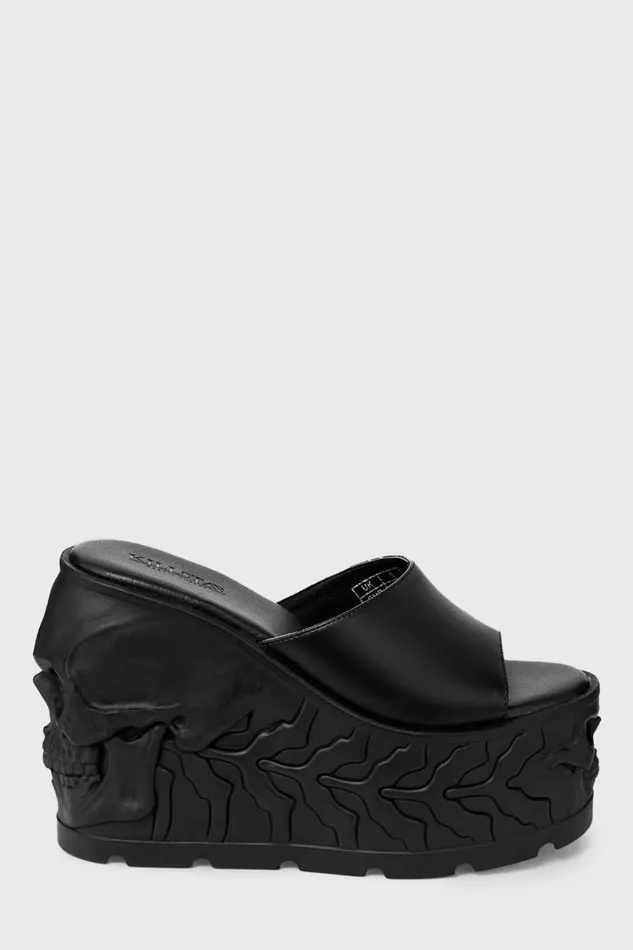 Killstar Flats and Trainers Women Doom Platform Sliders