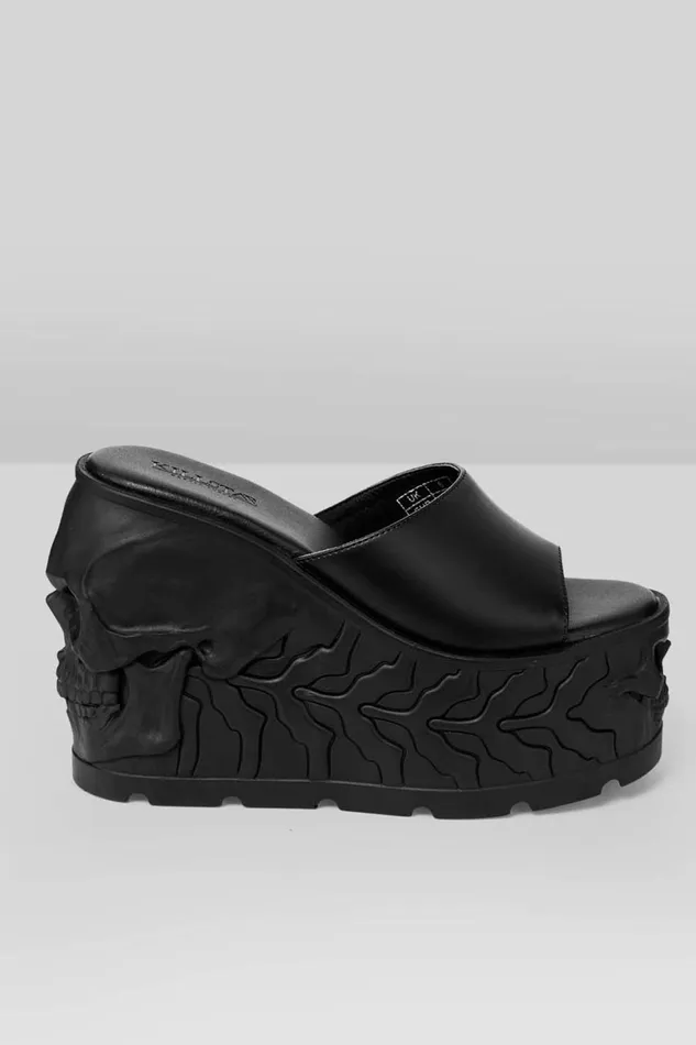 Killstar Flats and Trainers Women Doom Platform Sliders