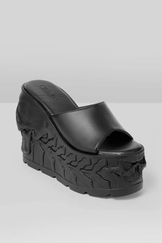 Killstar Flats and Trainers Women Doom Platform Sliders