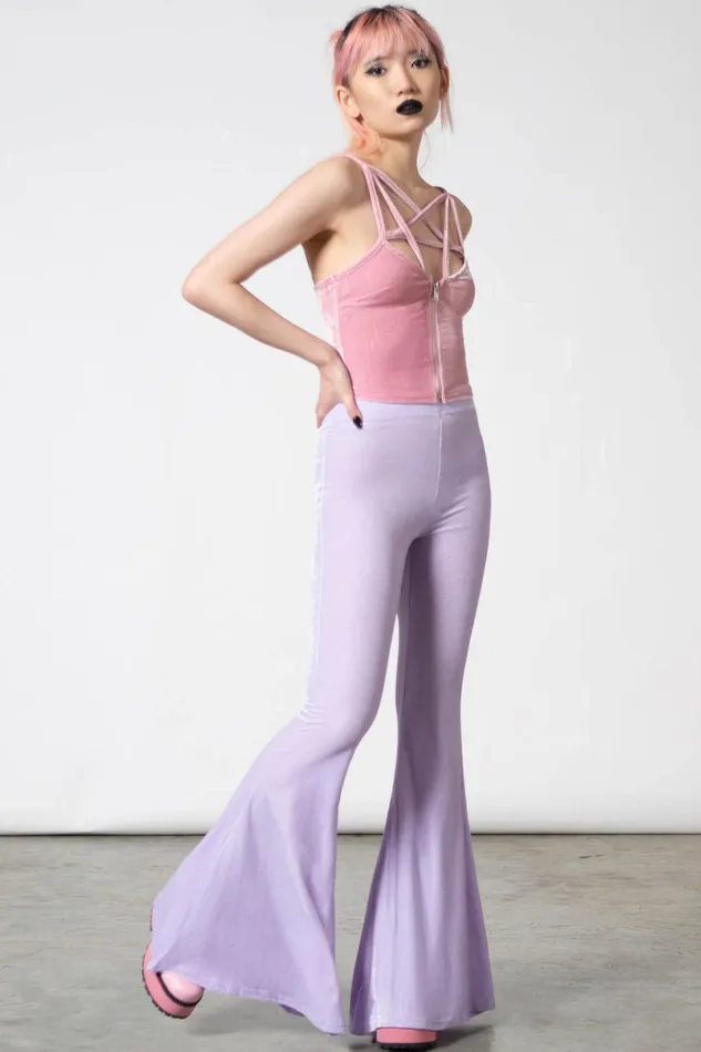 Killstar Going Out Women Moondance Bell Bottoms PASTEL LILAC