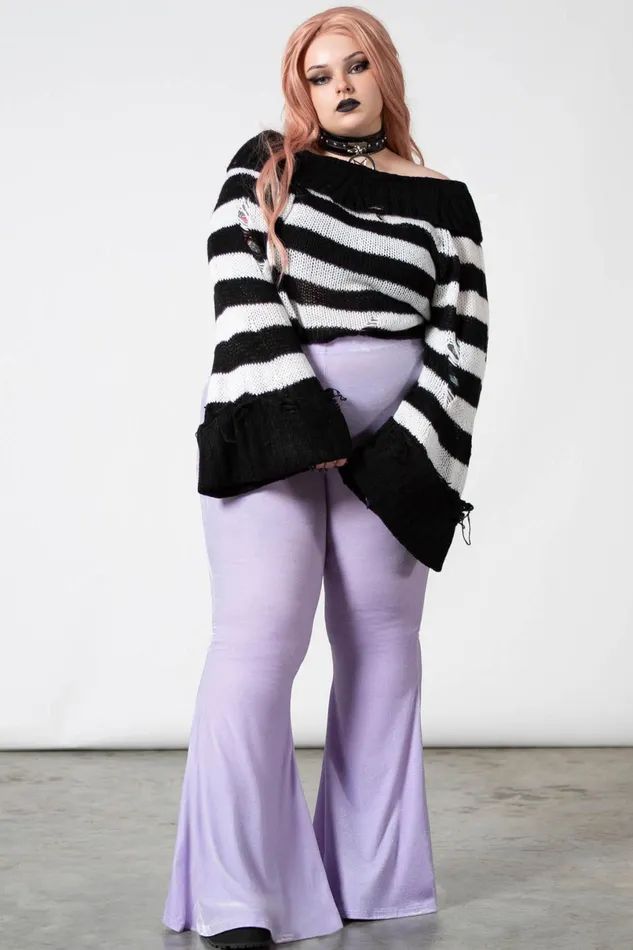 Killstar Going Out Women Moondance Bell Bottoms PASTEL LILAC