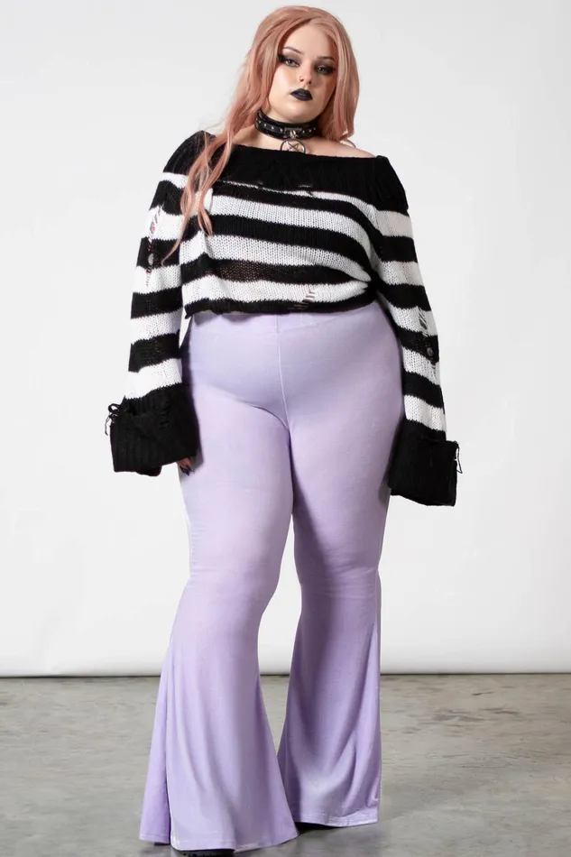 Killstar Going Out Women Moondance Bell Bottoms PASTEL LILAC