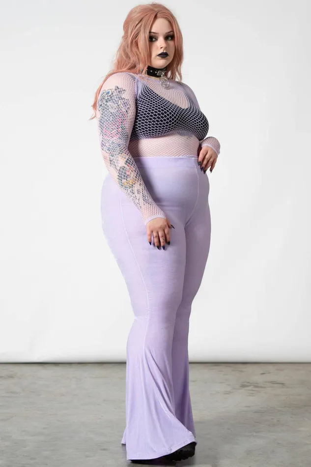 Killstar Going Out Women Moondance Bell Bottoms PASTEL LILAC
