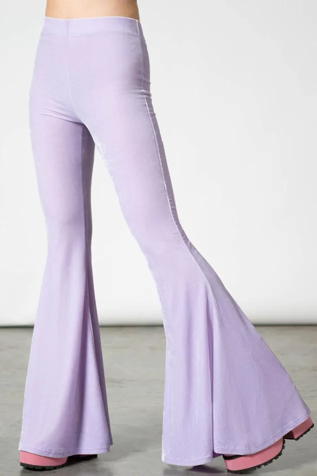 Killstar Going Out Women Moondance Bell Bottoms PASTEL LILAC