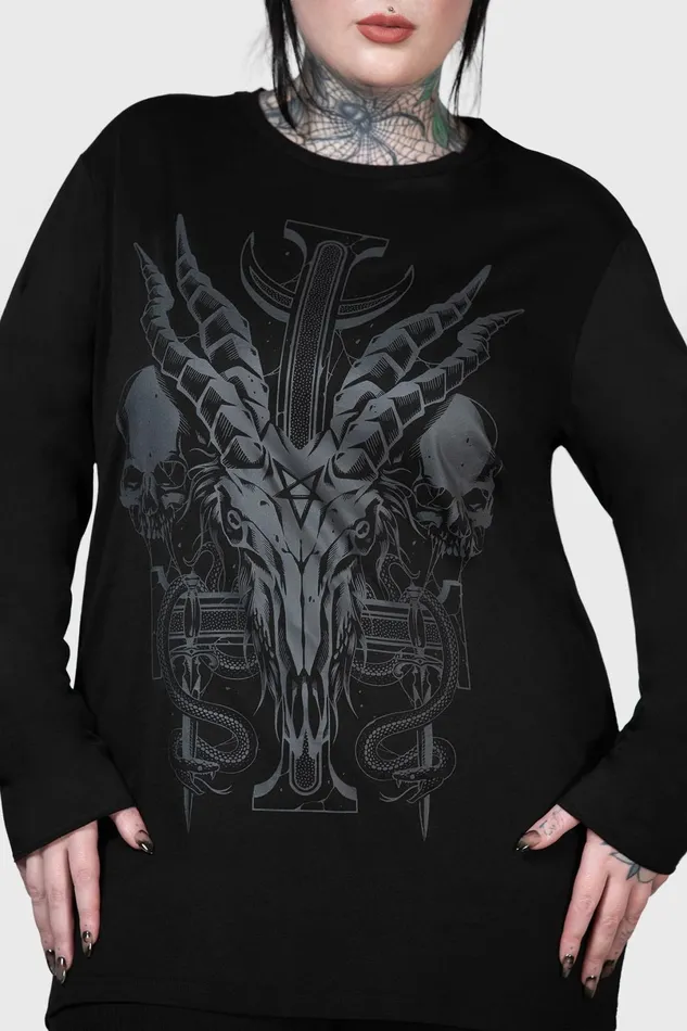 Killstar Graphic Tops Men Infernal Ashes Long Sleeve Top
