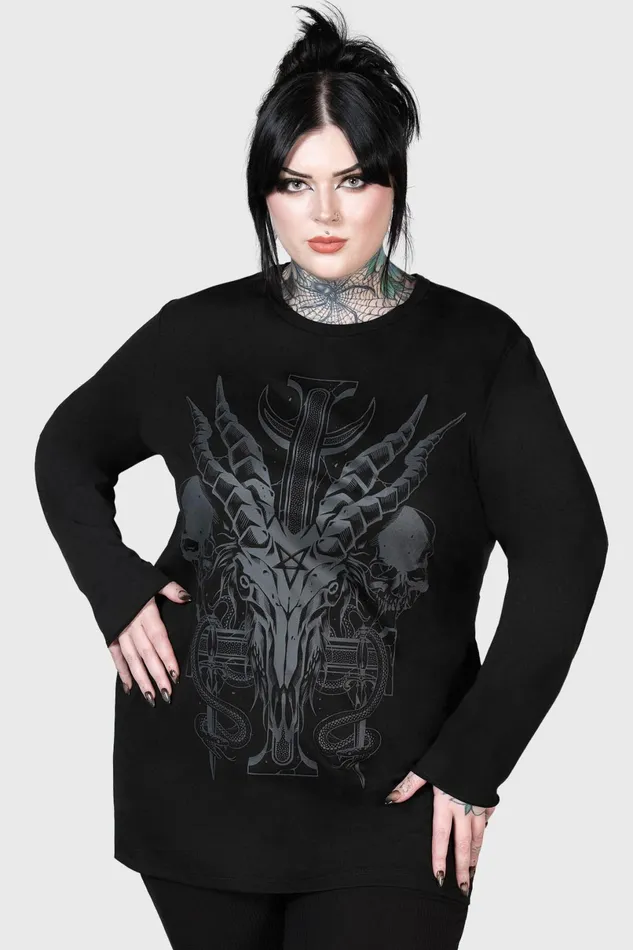 Killstar Graphic Tops Men Infernal Ashes Long Sleeve Top