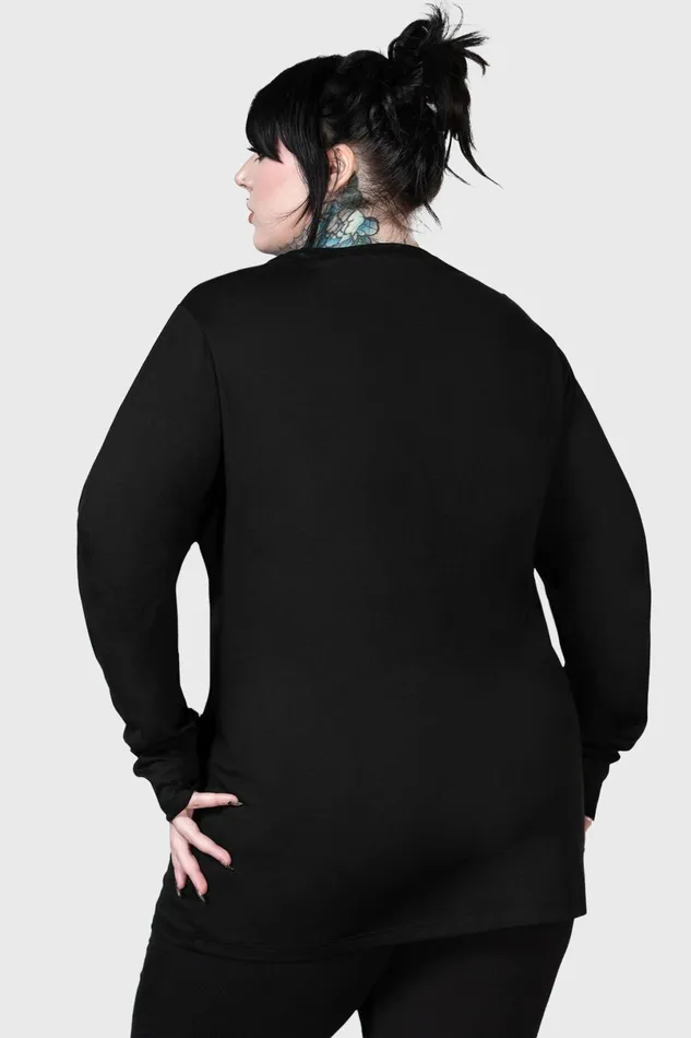 Killstar Graphic Tops Men Infernal Ashes Long Sleeve Top