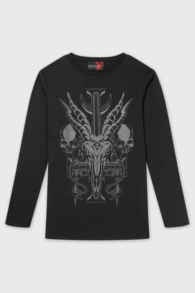 Killstar Graphic Tops Men Infernal Ashes Long Sleeve Top