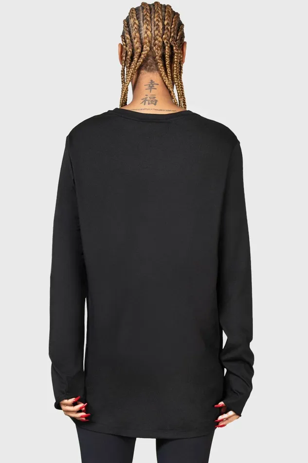 Killstar Graphic Tops Men Infernal Ashes Long Sleeve Top