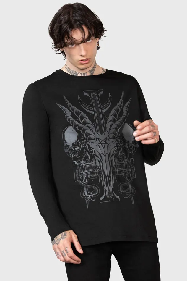 Killstar Graphic Tops Men Infernal Ashes Long Sleeve Top