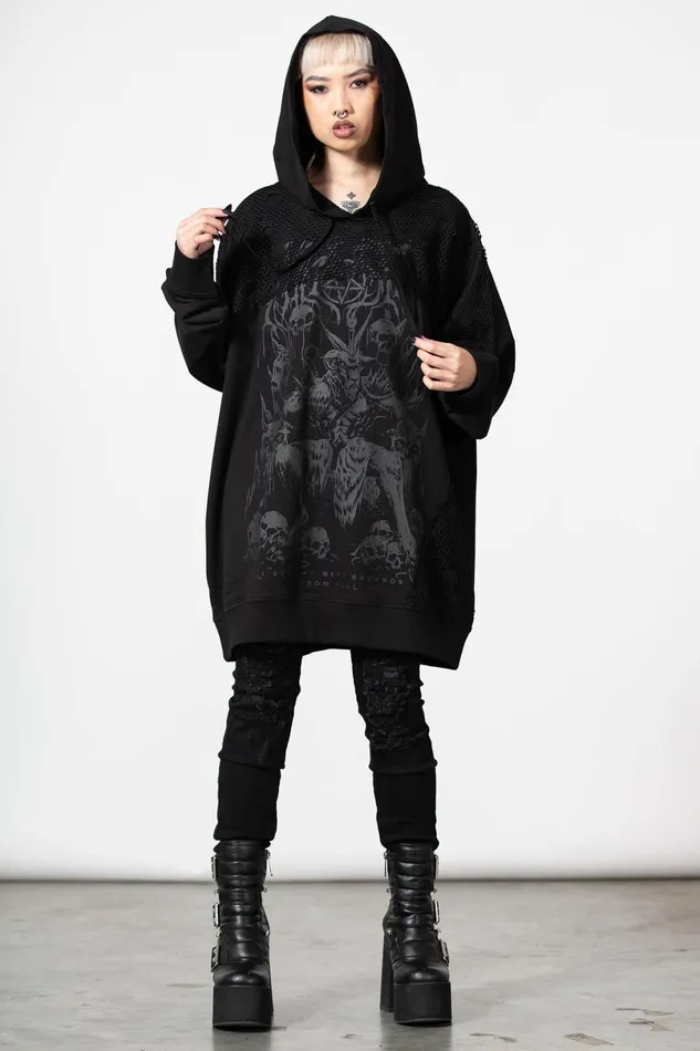 Killstar Hoodies Women The Verge Fishnet Hoodie