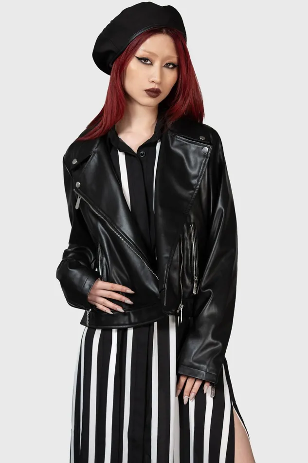 Killstar Jackets and Coats Women Night Wrath Biker Jacket