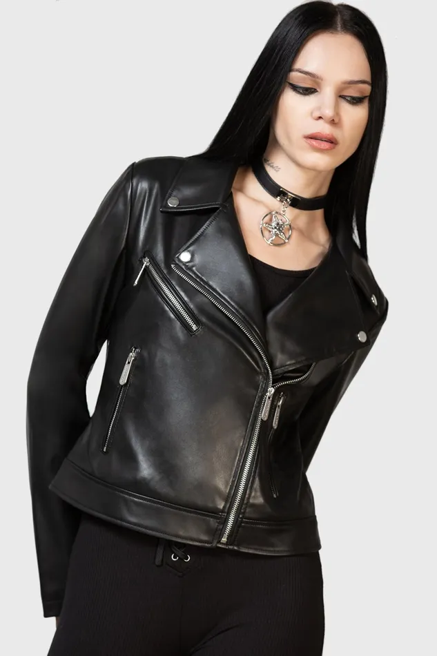 Killstar Jackets and Coats Women Night Wrath Biker Jacket
