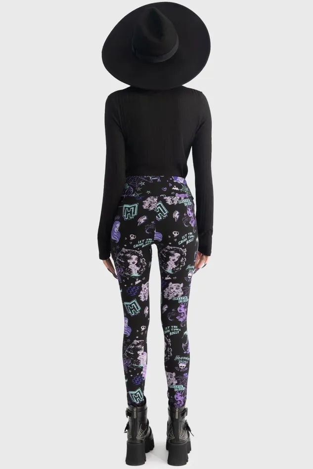 Killstar Leggings Women Lets Bolt Leggings